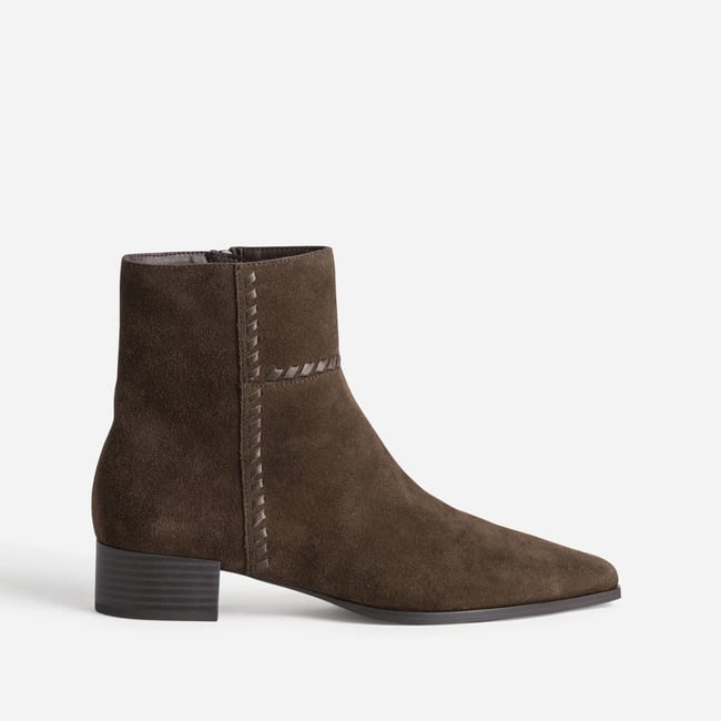 Boots en cuir LUNNA chocolat <span itemprop=