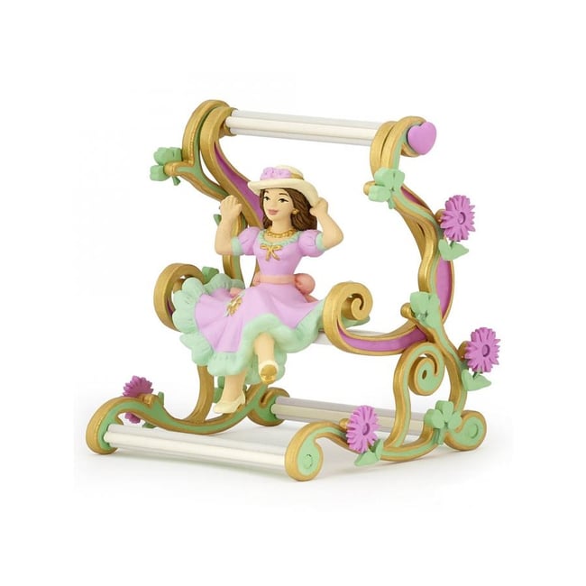 Figurine Princesse à la balancelle rose <span itemprop=
