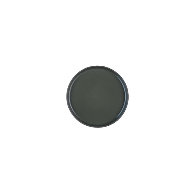 Lot de 4 assiettes à pain en grès, SCANDI Couleur vert olive <span itemprop=