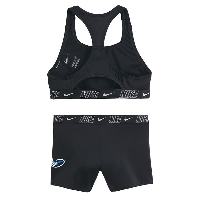 Maillot de bain 2 pieces brassiere et shorty noir Nike La Redoute