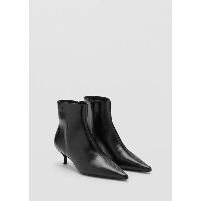 Bottines bout talon kitten noir <span itemprop=