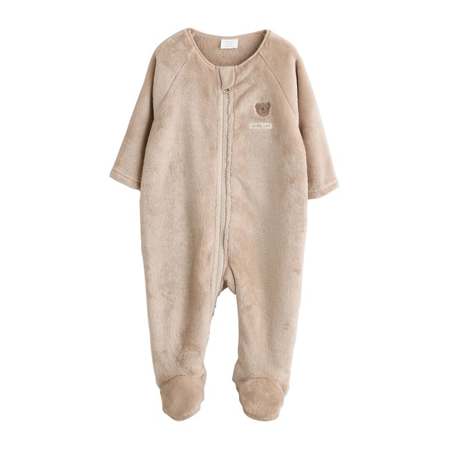 Dors-bien bébé en polaire à zip double sens ours neutre <span itemprop=