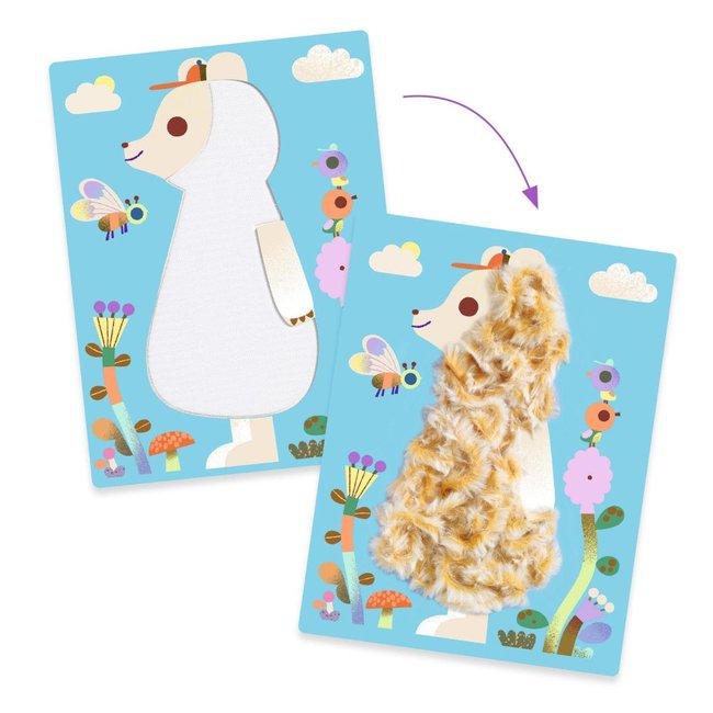 COLLAGES - Laine et scratch - Tout poilus - DJECO