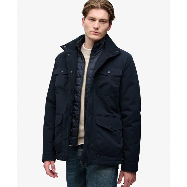 Veste Burford 2-en-1 coupe décontractée bleu marine éclipse <span itemprop=