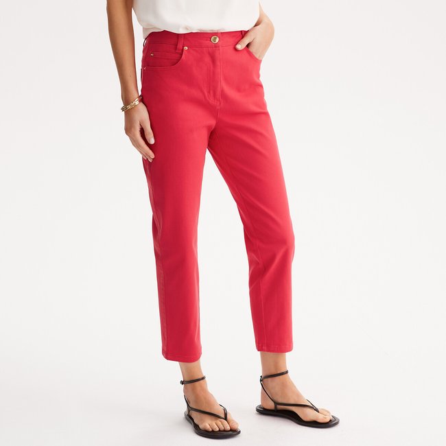 7/8-Hose aus Baumwoll-Stretch, Straight-Leg - ANNE WEYBURN