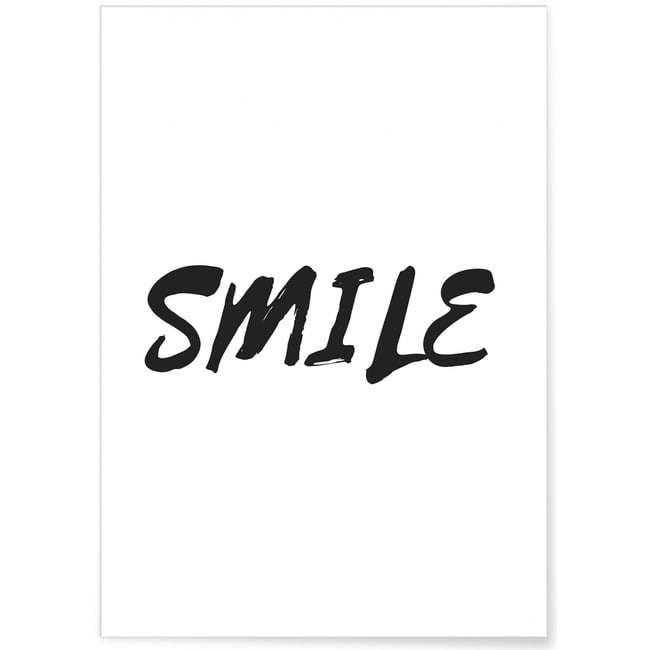 Affiche Smile Couleur blanc <span itemprop=