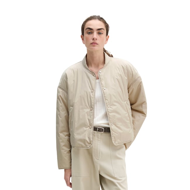 Veste matelassée regular avec surface hydrofuge beige <span itemprop=