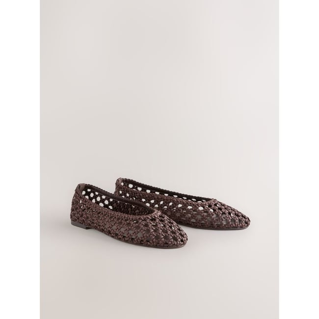 Ballerines en satin tissé forever comfort® marron chocolat <span itemprop=