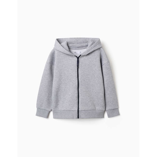 Sweat zippé en molleton avec capuche et doublure en coton peigné - ZIPPY