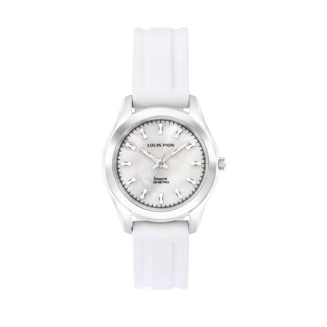 Montre Analogique  ADRIENNE argenté blanc blanc <span itemprop=