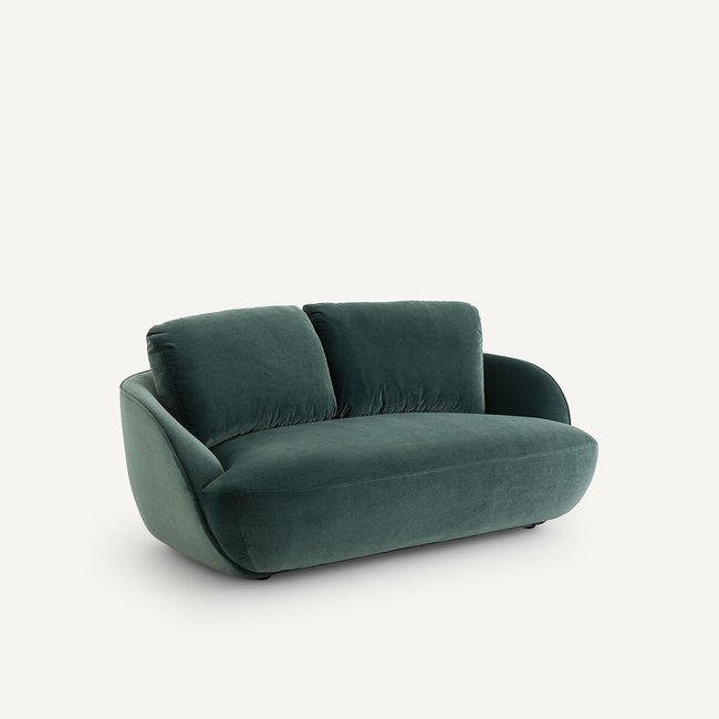Sofa Alpine, Samt graugrün <span itemprop=