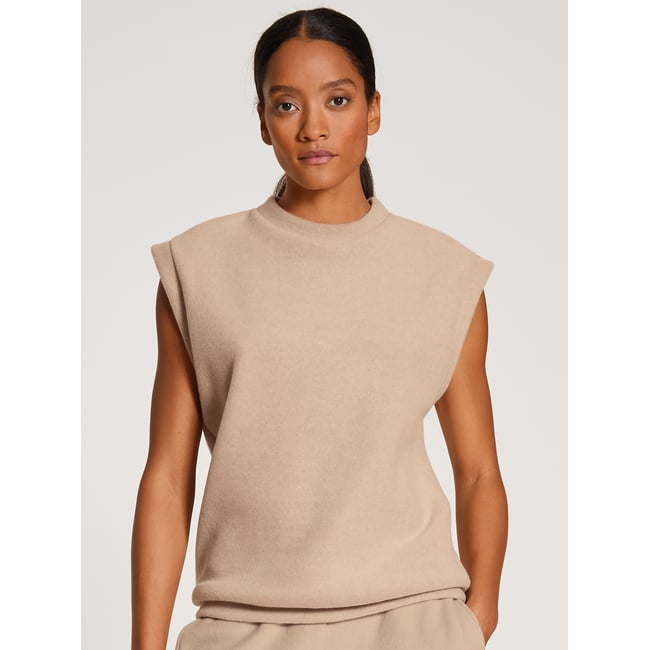 Sweatshirt sans manches Viscose LOUNGEWEAR XTRA light beige <span itemprop=