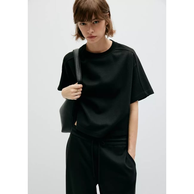 T-shirt détail couture - MANGO