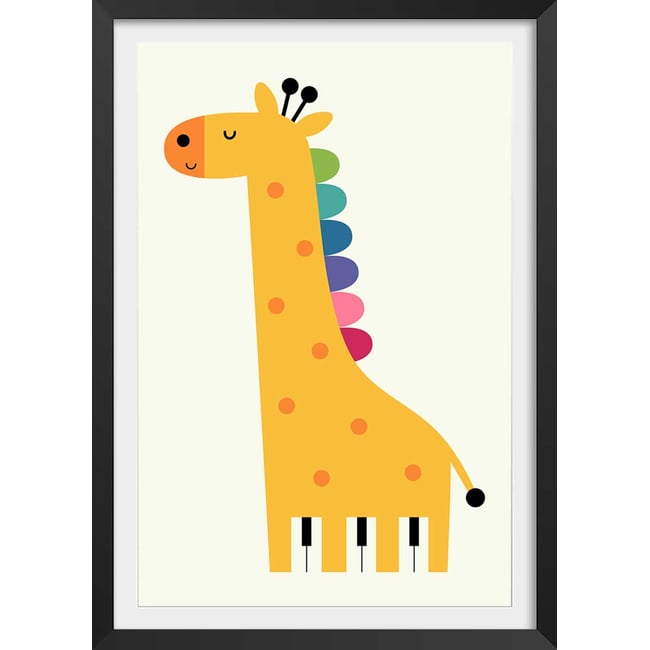 Affiche  girafe colorée - HEXOA