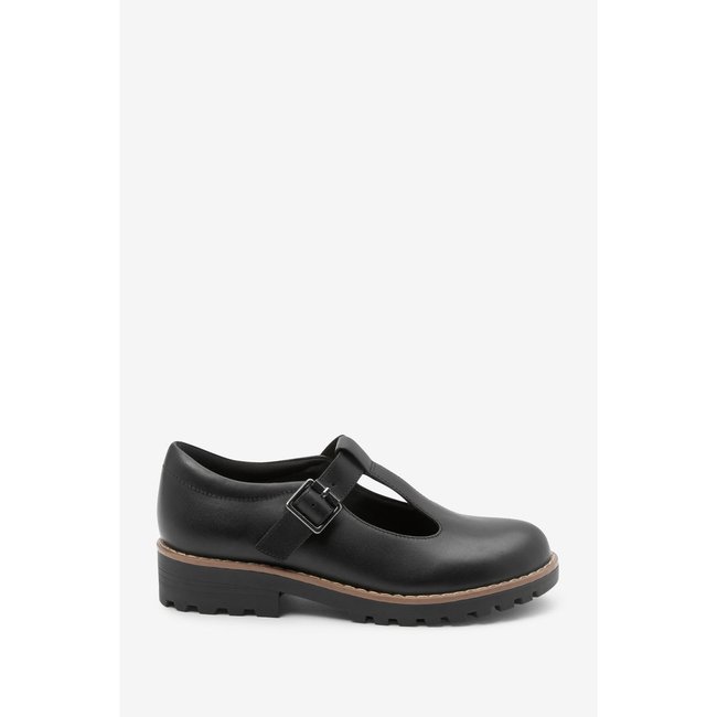 Chaussures D’école En Cuir Style Salomés noir <span itemprop=