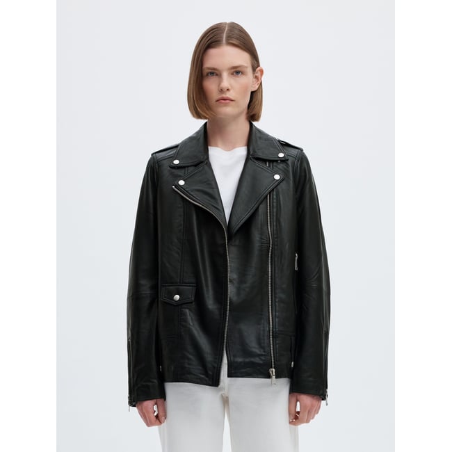 Veste En Cuir black <span itemprop=