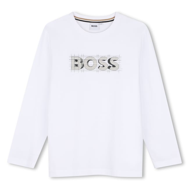 Tee-shirt manches longues blanc <span itemprop=