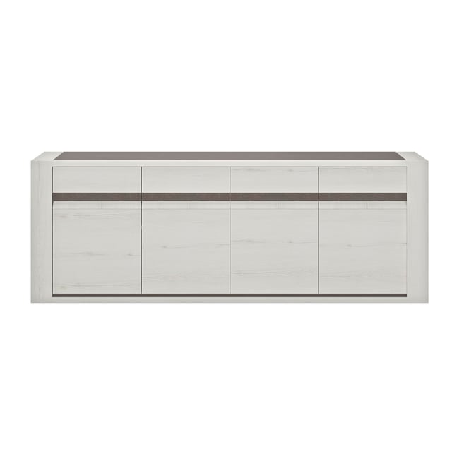 Buffet 4 portes 220cm Couleur beige <span itemprop=