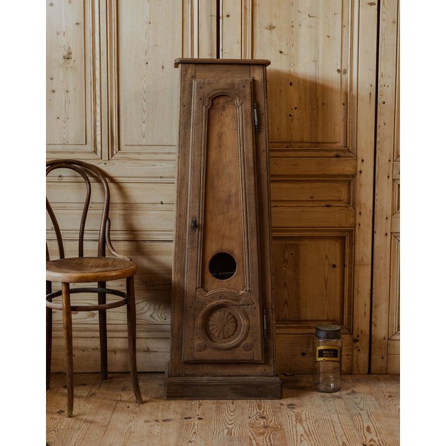 Étagère ancienne horloge en bois Gaëlle N°883 - Bon état Couleur bois foncé <span itemprop=