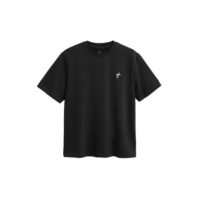 T-shirt brodé uni licence noire guinness <span itemprop=