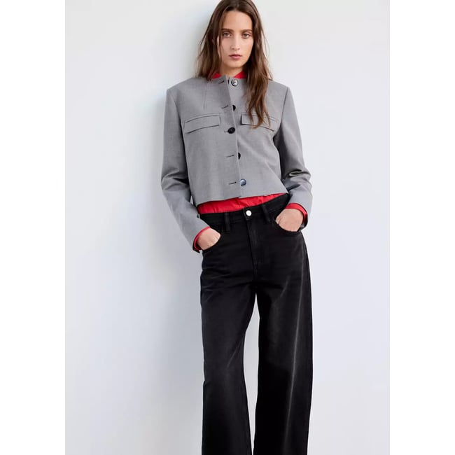Jean balloon taille normale black denim <span itemprop=