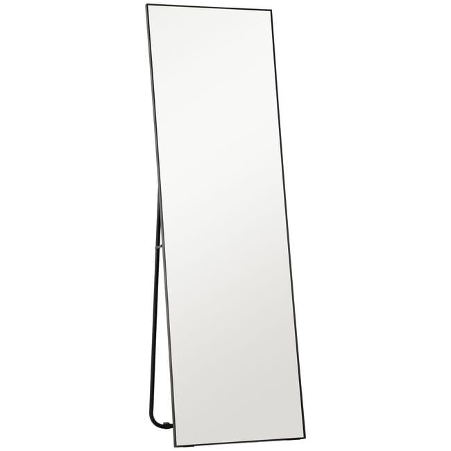 Miroir en pied Verre Noir Couleur noir <span itemprop=