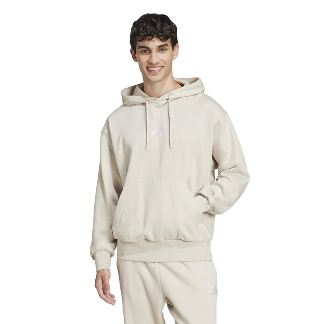 Sweat com capuz em moletão Essential Feelcozy bege <span itemprop=