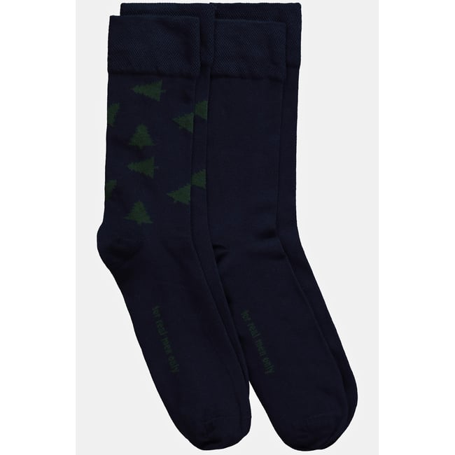 Chaussettes de Noël, lot de deux marine foncé <span itemprop=