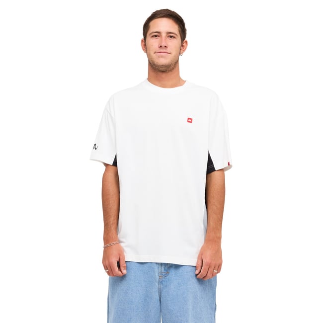 T-Shirt manches courtes YOUNG GUNS FLUX blanc snow white <span itemprop=