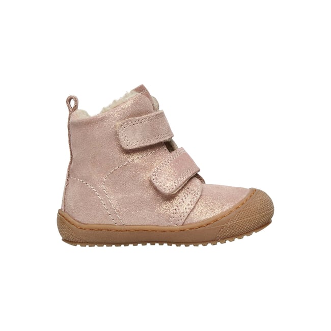 Bottines En Cuir Nappa Doublé Bubble Vl rose <span itemprop=