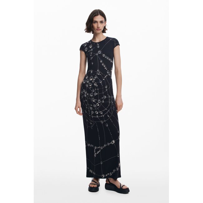 Robe midi texturée Tyler McGillivary noir <span itemprop=
