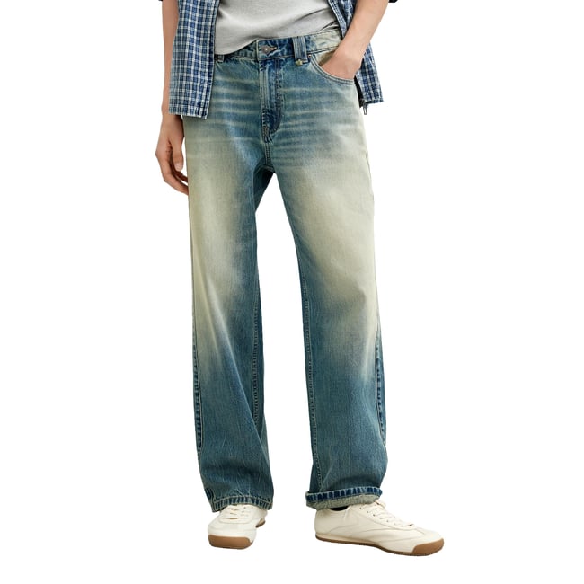 Jean uni bleu <span itemprop=