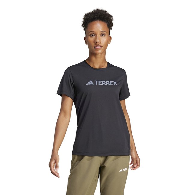 Camiseta de senderismo de cuello redondo Terrex Multi negro <span itemprop=
