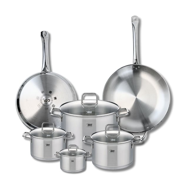 2 poêles 28/32cm + 4 faitouts 12/16/20/26cm PROFI CITRIN inox <span itemprop=