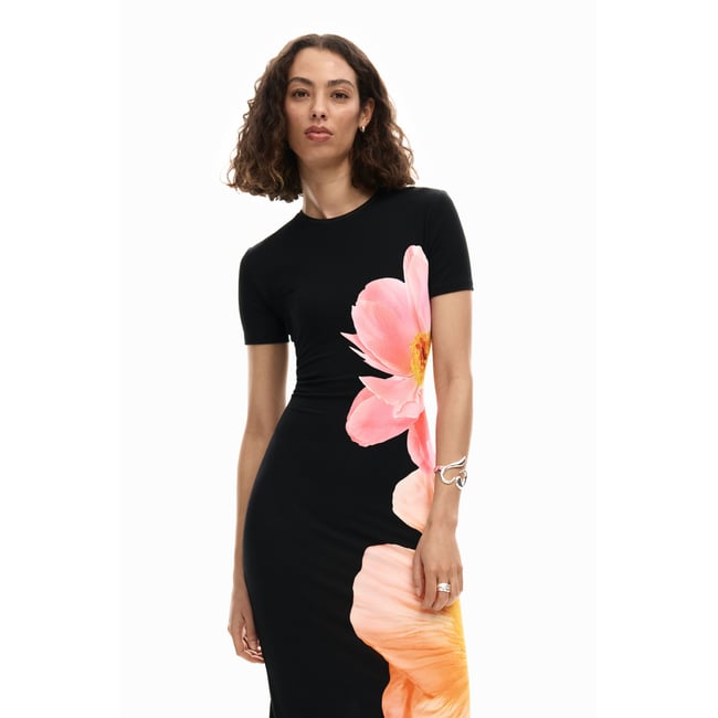 Robe Desigual Multicolore - Taille L - Neuf Avec étiquettes - Style Droite Manches Courtes