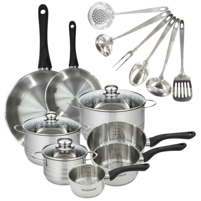 2 poêles 20/28, 3 faitouts 16/20/24, 3 casseroles 12/16/20 inox|noir <span itemprop=