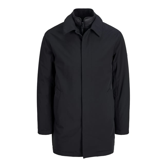 Manteau double col noir <span itemprop=