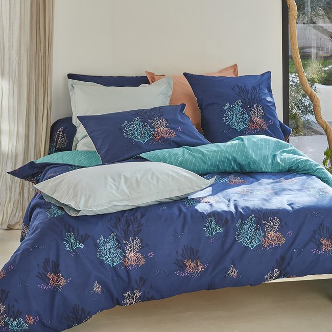 Housse de couette imprimée OCEAN bleu <span itemprop=