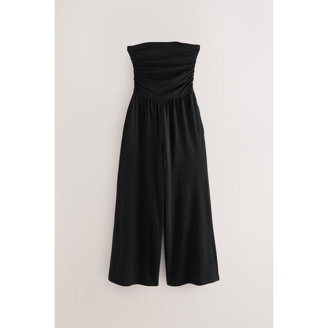 Combinaison bandeau en jersey noir <span itemprop=