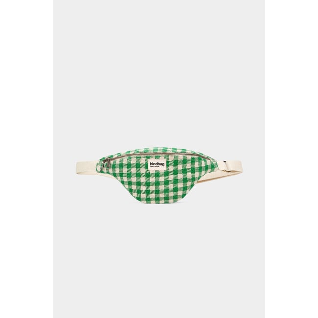 Sac banane OLIVIA vichy vert <span itemprop=