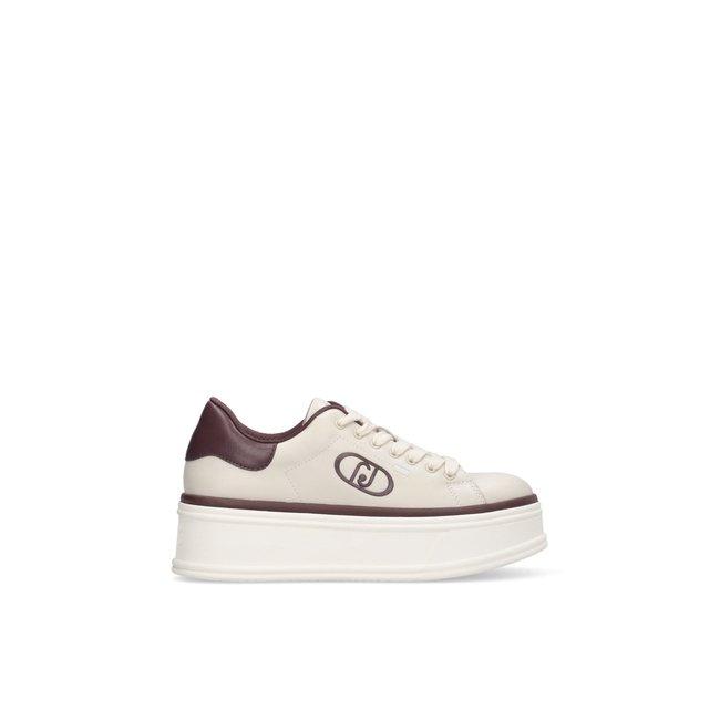 Sneakers à plateforme avec logo blanc <span itemprop=