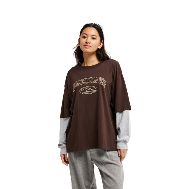 T-shirt double épaisseur GRAYHILL marron java <span itemprop=