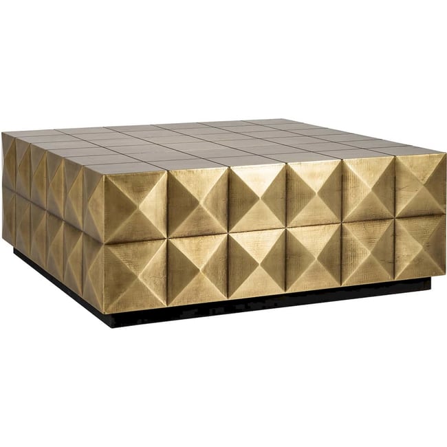 Table basse COLLADA En Laiton, Plateau Verre Couleur laiton doré raffiné <span itemprop=
