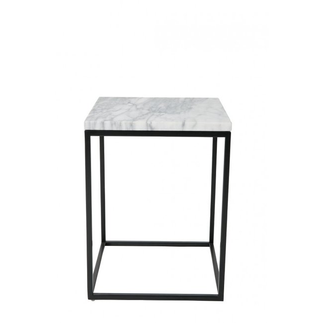 Table basse ou d'appoint MARBRE POWER déco design Couleur blanc <span itemprop=