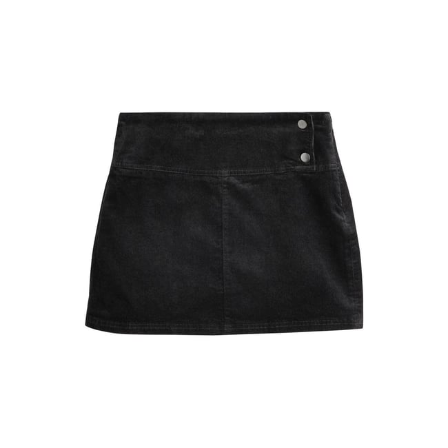 Jupe mini cordon noir <span itemprop=