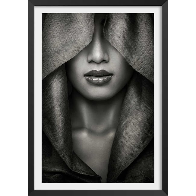 Affiche portrait de femme - Capuche - HEXOA