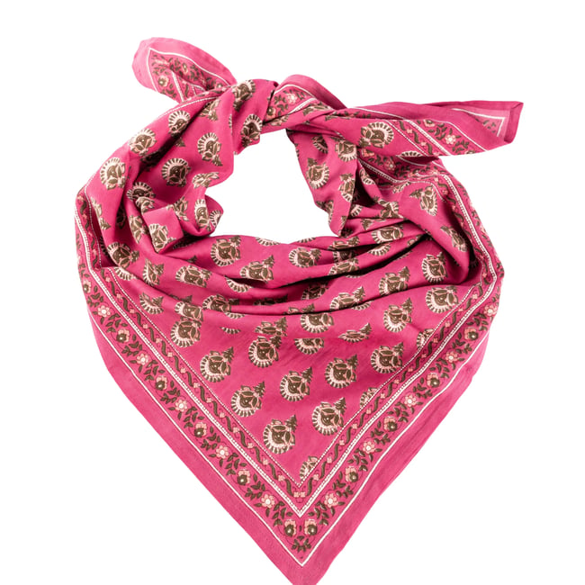 Foulard en coton imprimé au blockprint - BINDI ATELIER