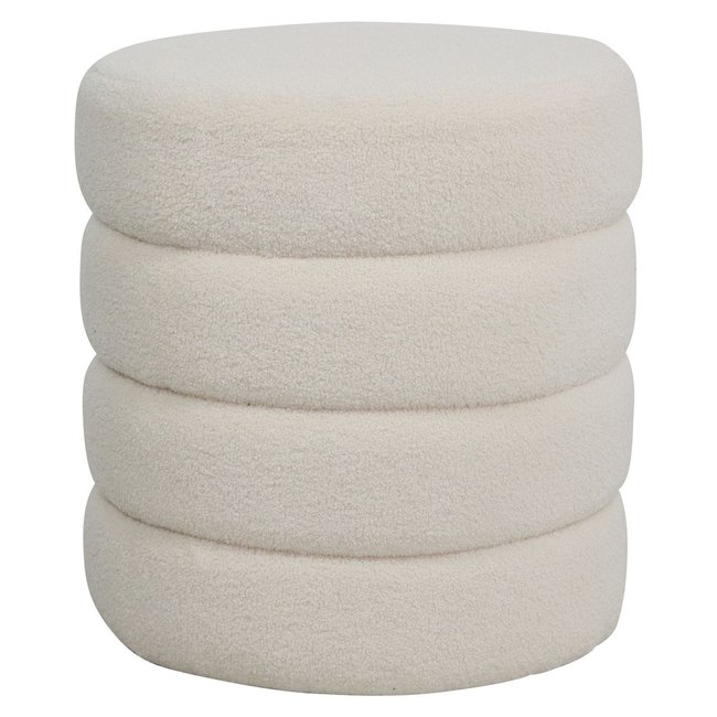 Pouf tissu effet laine bouclette Fino - ZAGO