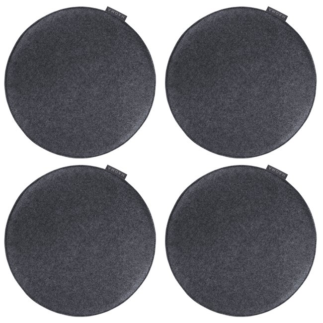 Galettes de chaise imitation feutre AVARO 35cm- lot de 4 - MAGMA HEIMTEX
