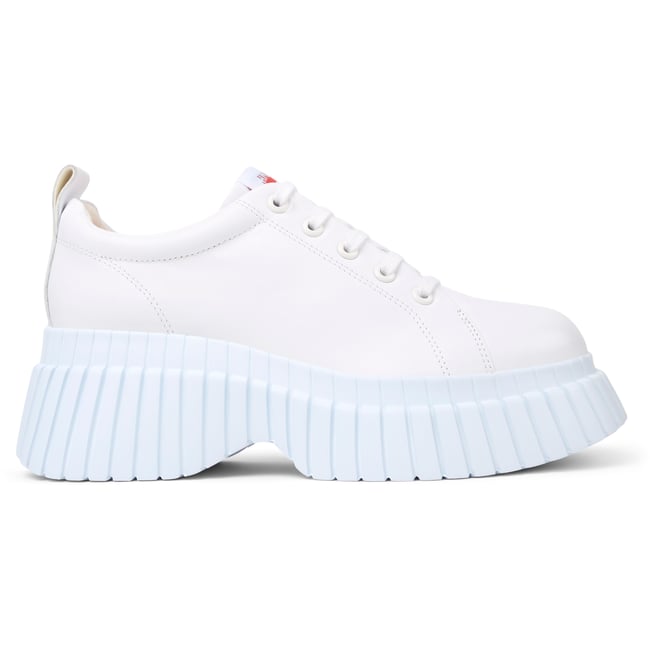 Derbies Pix BCN cuir blanc naturel <span itemprop=